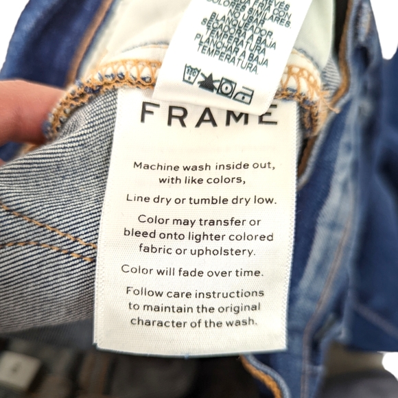 FRAME Le Skinny De Jeanne Destroyed Jeans Ankle Length Womens 29 Frayed - Picture 11 of 12